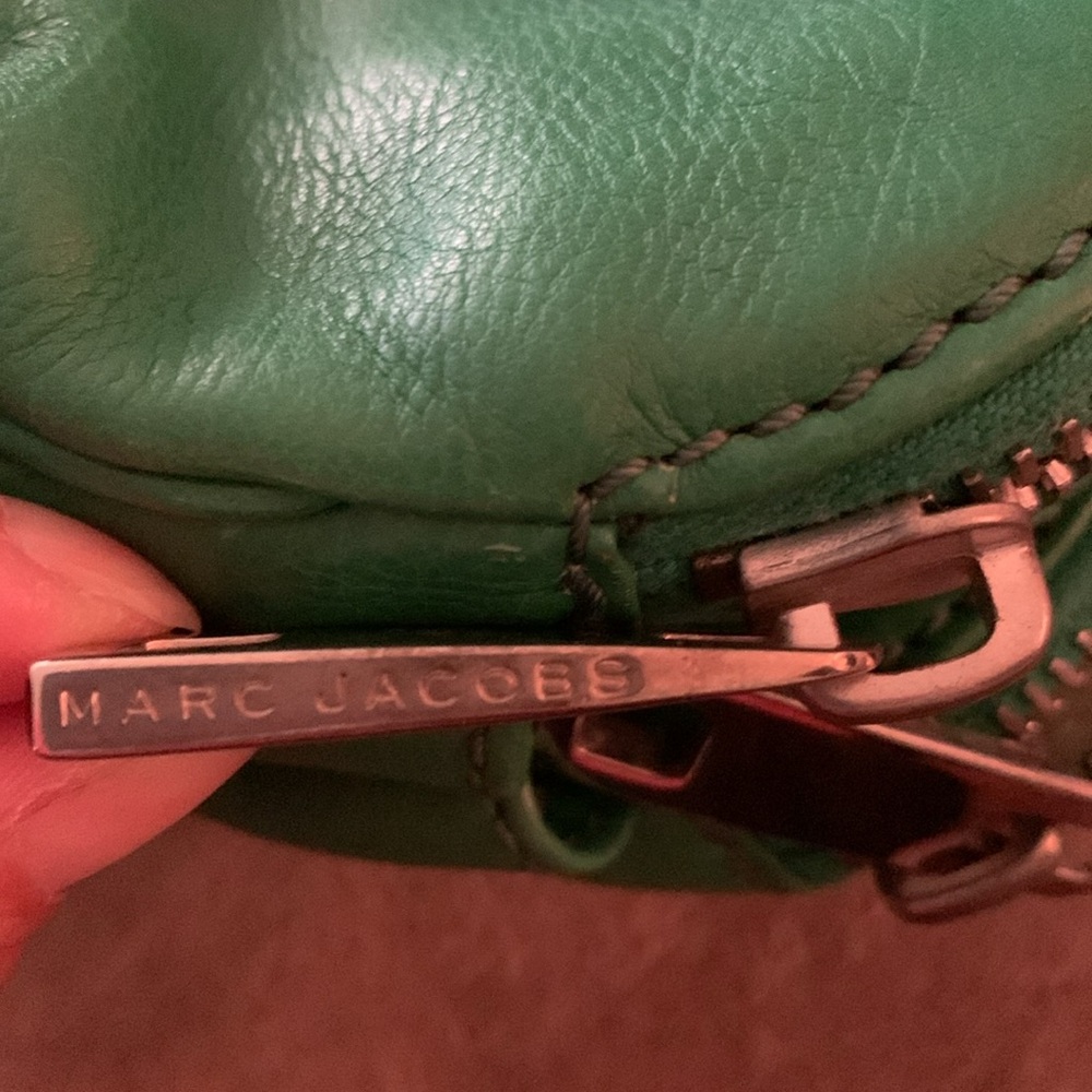 Vintage Marc Jacob’s Kelly green leather satchel. Size ~14x9 - Picture 12 of 13